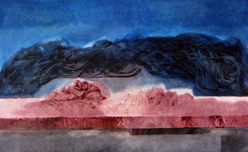 Mindscape 2. 1970. Encaustic. 45x65cm.